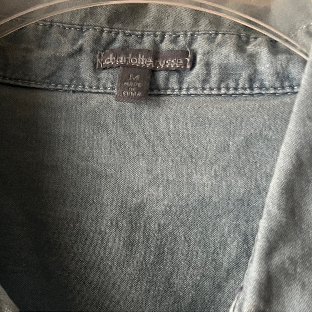 Charlotte Russe - denim shirt size M - Picture 6 of 6